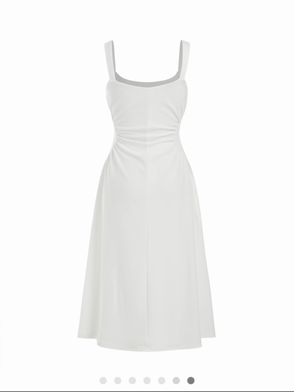 NWT NIB Cider SCOOP NECK RUCHED A-LINE MIDI DRESS Size L - Picture 7 of 10